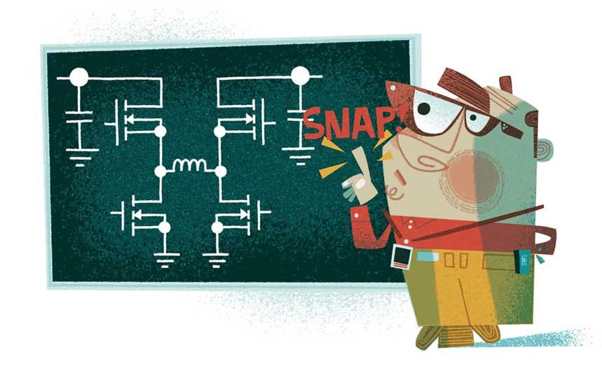 A cartoon of a person pointing at a blackboard Description automatically generated